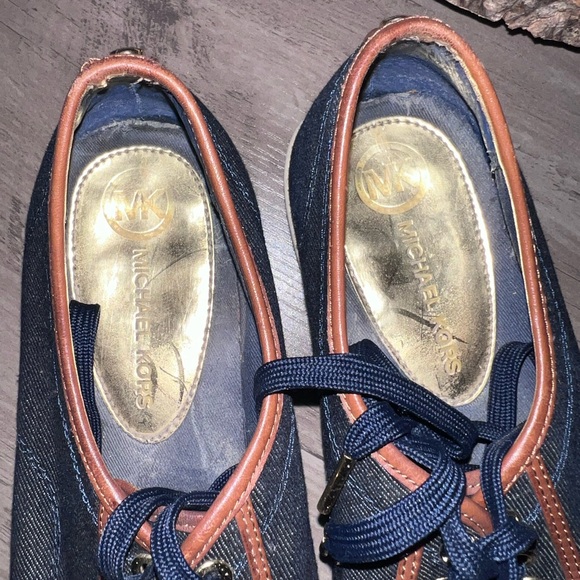 Michael Kors Navy and Brown Sneakers - Picture 8 of 15